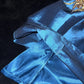 Blue gold beaded sequined gorgeous short homecoming dress satin party dress birthday dress gh4459