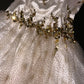 White gold beaded sequined gorgeous short homecoming dress tulle party dress birthday dress gh4458
