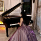 Lila glänzendes, elegantes langes Abschlusskleid/Abendkleid gh6812