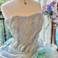 Girlhomeshops - Blaues, wunderschönes, elegantes, glänzendes, langes Quinceanera-Kleid aus Tüll, Ballkleid, Abschlusskleid, gh5002