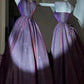 Lila glänzendes, elegantes langes Abschlusskleid/Abendkleid gh6812