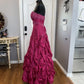 Pink Gorgeous Vintage Elegant Exquisite Beaded Long Satin Ball Gown Evening Dress Quinceanera Formal Dress gh3486