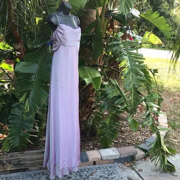 Lila Elegante Mode Spaghetti Strap Backless Lange Chiffon Ballkleid Abendkleid Partykleid Hochzeit Brautjungfernkleider gh3925