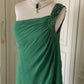 💚Grünes, perlenbesetztes Vintage-Kleid mit einer Schulter, stilvolles langes Chiffon-Kleid für Hochzeitsgäste, Ballkleid, Abendkleid, Gatsby-Beauty-Partykleid, gh4391