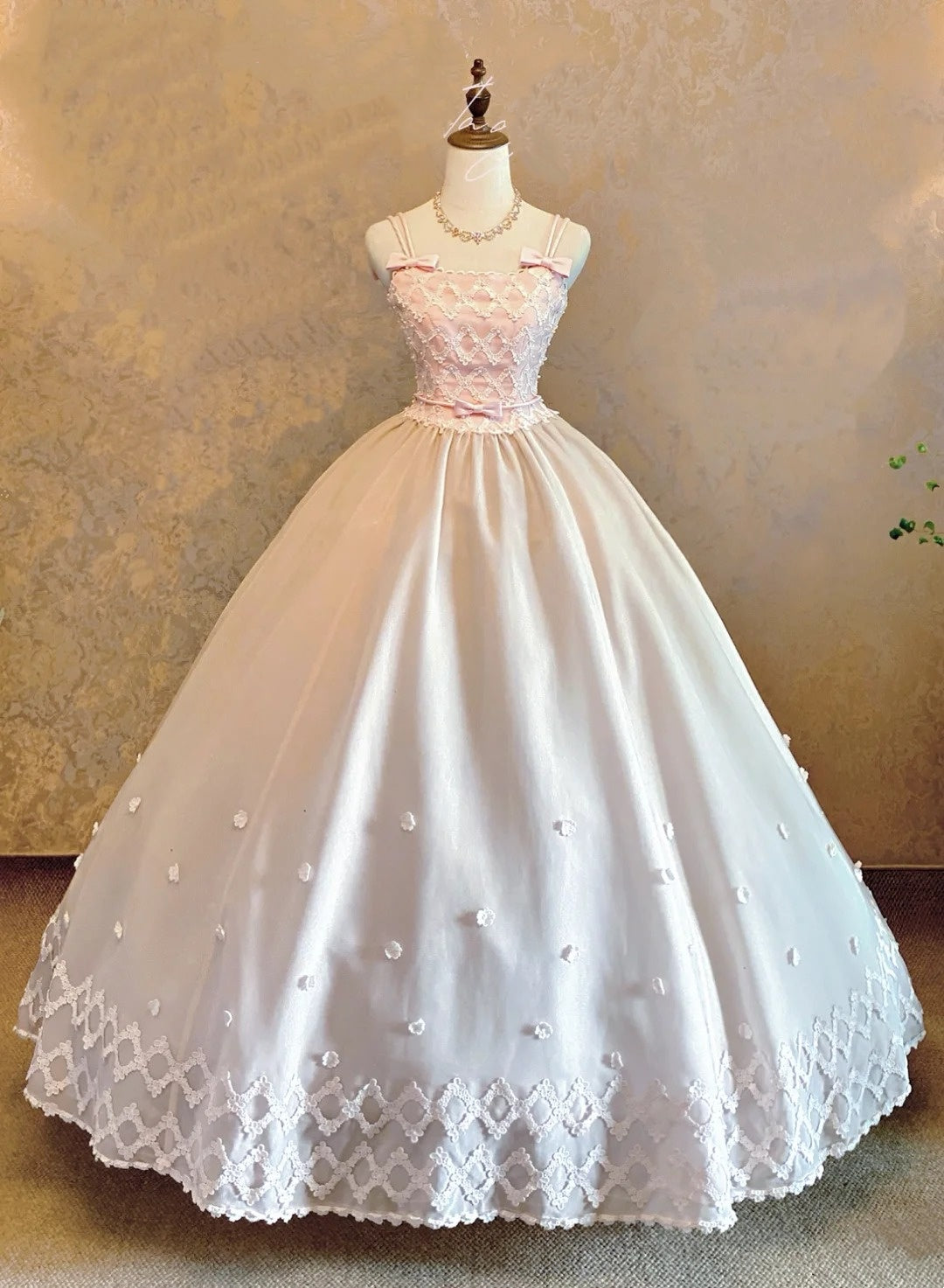 Rosa langes Ballkleid gh6916