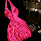 Pink Beaded Homecoming Dress Fashion Short Satin Ball Gown Evening Dress gh4421
