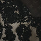 Robe de soirée longue en satin noir champagne avec appliques florales gh4423