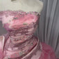 Rosa Blumen Perlen Langes Tüll Ballkleid 16. Geburtstagskleid Quinceanera Kleid gh4736
