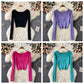 Pull en maille coupe slim à manches longues 1599