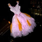 Purple Beaded Princess Homecoming Dress Short Tulle Ball Gown Evening Dress gh4428