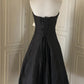 Black and White Elegant Stylish Exquisite Beaded Midi/Short Satin Homecoming Dresses Prom Dresses Evening Dresses Party Dresses Prom Dresses gh3999