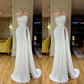 robes de soirée blanches simples longues pas cher élégantes modestes sirène sexy formelle fête robes de bal gh2187
