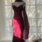 Rotes Blumenmuster Perlen elegantes langes Chiffon Ballkleid Abendkleid Partykleid gh4761