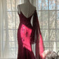 Rotes Blumenmuster Perlen elegantes langes Chiffon Ballkleid Abendkleid Partykleid gh4761