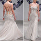 Girlhomeshops--Ivory white wedding dress exquisite beaded long open back tulle prom dress wedding dress gh5468