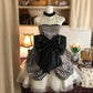 Black stripes playful elegant cute niche short homecoming dress birthday party dress gh4308