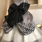 Black stripes playful elegant cute niche short homecoming dress birthday party dress gh4308