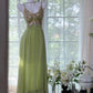 Grüne glänzende Pailletten romantische elegante lange Chiffon Ballkleid Abendkleid Partykleid Datum Kleid gh4614