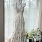 Robe de bal longue en mousseline de soie, robe de soirée, robe d'anniversaire, robe de mariée, gh4529