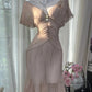 Rosa funkelndes kurzes Homecoming-Kleid aus Chiffon, Ballkleid, Abendkleid, Partykleid, gh4747
