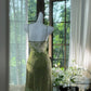 Green vintage beaded short chiffon homecoming dress prom dress evening dress birthday party dress date dress dance dress gh4680