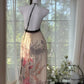 Girlhomeshops - Beige Exquisites Blumenmuster Rückenfreies Neckholder Langes Chiffon Ballkleid Abendkleid Partykleid gh5076