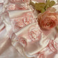 Robe de soirée longue en satin rose, élégante, vintage, à fleurs, avec perles, à la mode, robe de bal, robe de remise de diplôme, robe d'anniversaire, robe de Quinceañera, gh4259