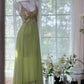Grüne glänzende Pailletten romantische elegante lange Chiffon Ballkleid Abendkleid Partykleid Datum Kleid gh4614