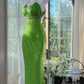 ✨Girlhomeshops-Robe de soirée longue en mousseline de soie, verte, brillante et exquise, magnifique, gh4988
