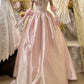 Robe de soirée longue en satin rose, élégante, vintage, à fleurs, avec perles, à la mode, robe de bal, robe de remise de diplôme, robe d'anniversaire, robe de Quinceañera, gh4259