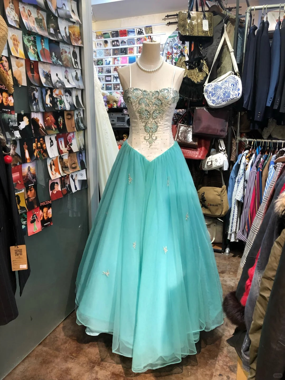 Robe de soirée longue en tulle bleu, élégante et exquise, robe de soirée d'anniversaire, robe de bal gh4281