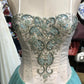 Robe de soirée longue en tulle bleu, élégante et exquise, robe de soirée d'anniversaire, robe de bal gh4281