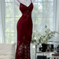 Schwarzes glänzendes Vintage-Kleid mit exquisiter Perlen-Satinspitze, langes Heimkehrkleid, Ballkleid, Abendkleid, Partykleid, gh4823