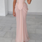 Pink vintage elegant beaded A-line lace ball gown evening dress gh2926