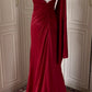 Robe de soirée élégante et vintage, style bordeaux, longueur au sol, style bal, gh4265