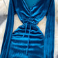 Sexy V Neck Velvet Long Sleeve Dress Fashion Dress  10864