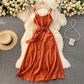 Robe courte en satin à la mode 10944