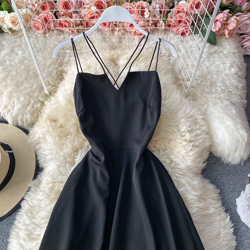 Einfaches kurzes Kleid in A-Linie Modekleid 10867