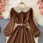 Sweet Lace Long Sleeve Dress A Line Fashion Dress  10841