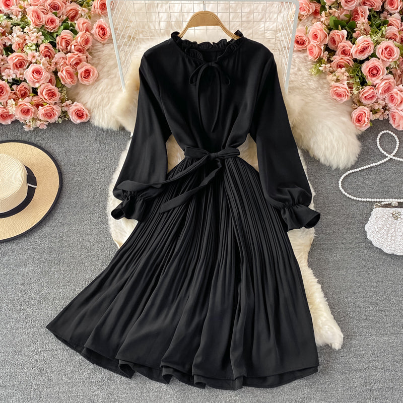 Cute A Line Short Dress Long Sleeve Fashion Dress  10806