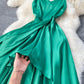 Cute A Line Irregular Dress Green Fashion Dress  10788