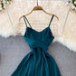 Cute Satin Short Dress A Line Fashion Dress  10716