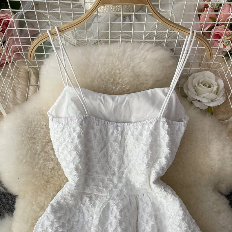 White A Line Short Dress Fashion Dress  10734
