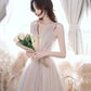Elegant tulle long prom dress A line evening dress  10652