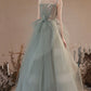 Cute tulle long A line prom dress evening dress  10645