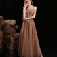 Shiny tulle sequins tea length prom dress evening dress  10412