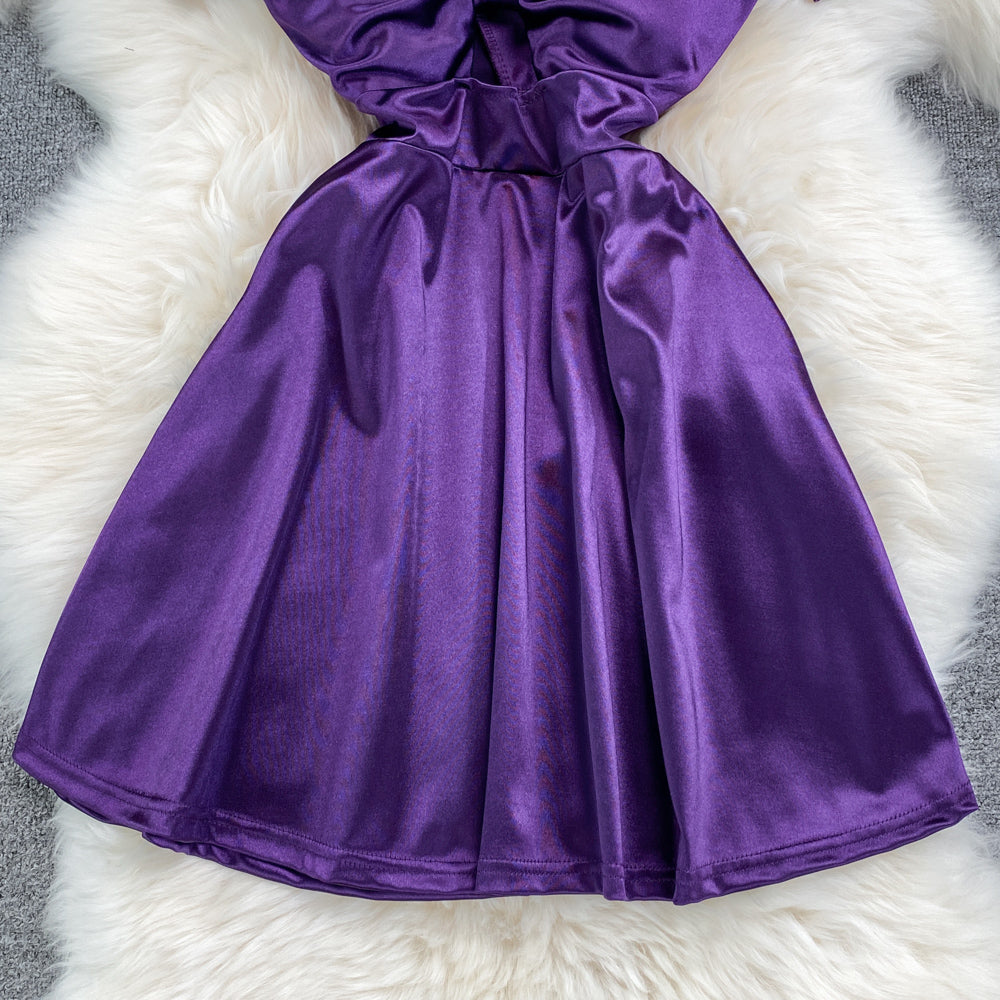 Sexy Bow Short A Line Dress Fashion Dress  10656