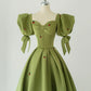 Cute strawberry long prom dress green evening gown  10393