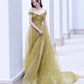 Cute tulle long prom dress A line evening gown  10337