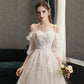 Cute tulle lace long prom dress A line evening dress  10573